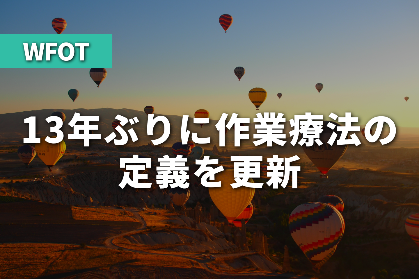 13年ぶりに作業療法の定義を更新｜WFOT