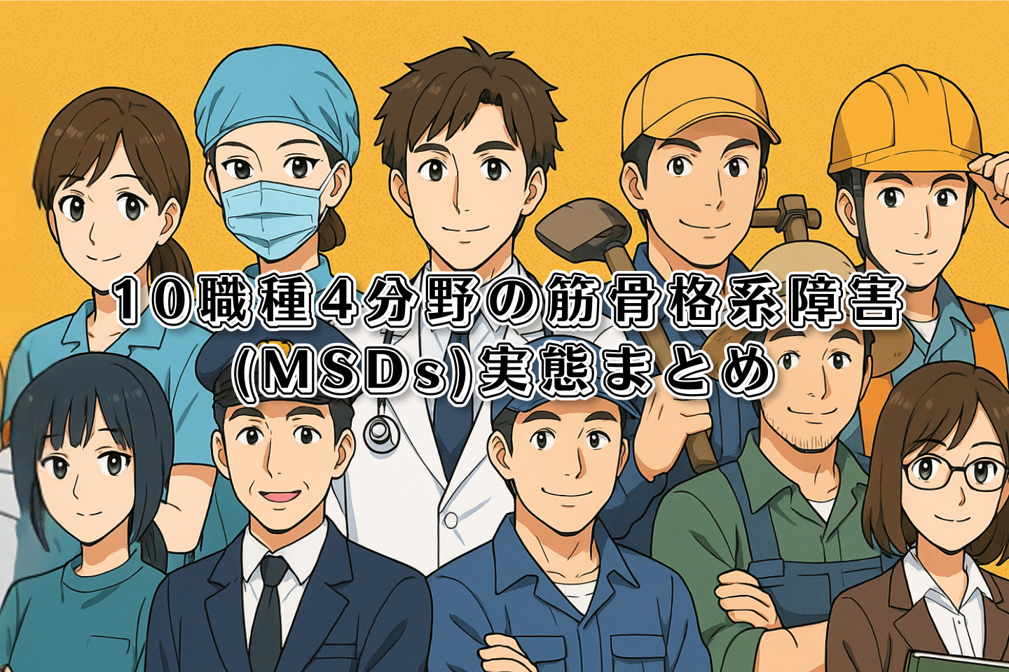 10職種4分野の筋骨格系障害(MSDs)実態まとめ｜職業別リスクと介入戦略