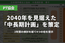 PT協会、2040年を見据えた「中長期計画」を策定―3年間の検討を経て4つの柱を提示