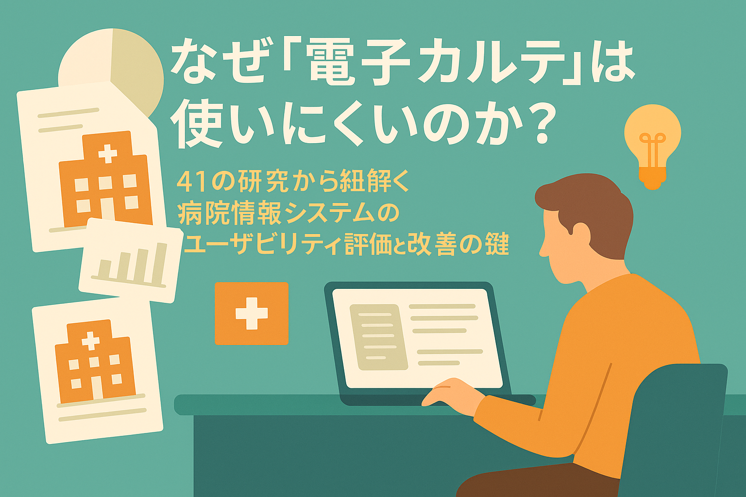 なぜ「電子カルテ」は使いにくいのか？：41の研究から紐解く病院情報システムのユーザビリティ評価と改善の鍵