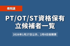 第51回衆議院選挙 PT/OT/ST資格保有立候補者一覧
