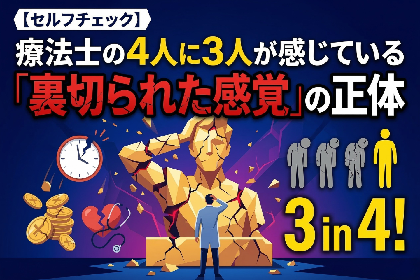 【セルフチェック】療法士の4人に3人が感じている「裏切られた感覚」の正体