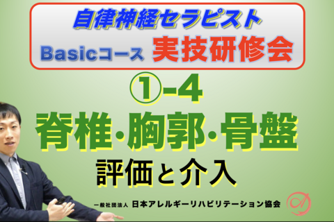 【対面】自律神経セラピストBasicコース①−4『脊椎・胸郭・骨盤の評価と介入』