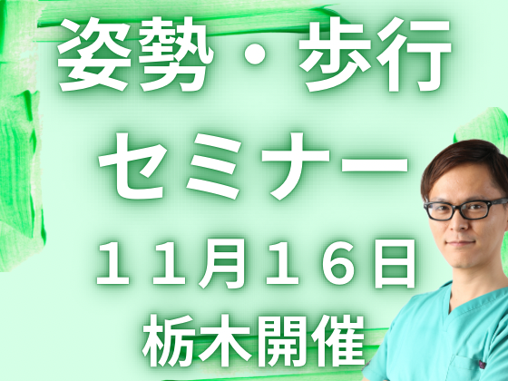 【栃木、実技】明日から使える姿勢・歩行アプローチ