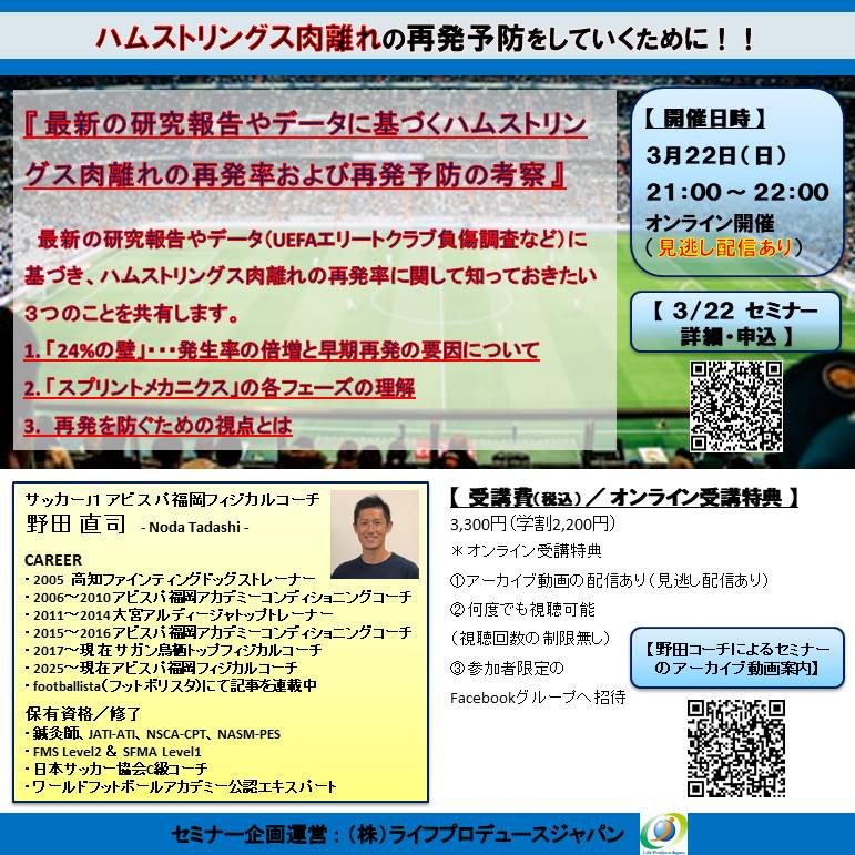 最新の研究報告やデータに基づくハムストリングス肉離れの再発率と再発予防の考察